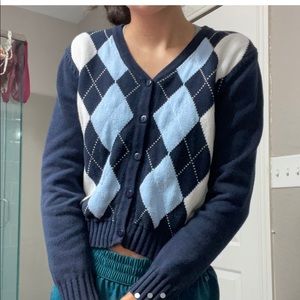 Argyle Blue Sweater